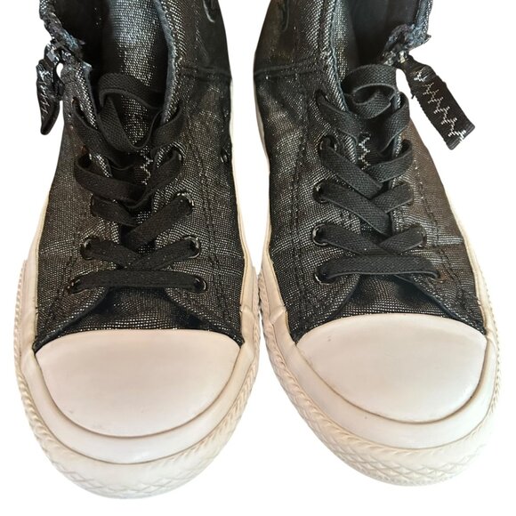 Converse Chuck Taylor All Star Metallic Juniors High Top Sneakers 4.5 - Picture 3 of 8